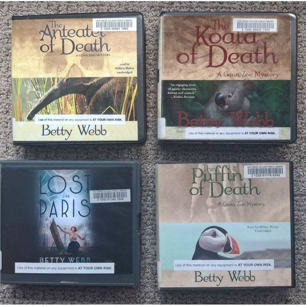 Betty Webb Lot of 4 Audiobooks Books on CD Ex-Lib Unabridged Mystery Crime